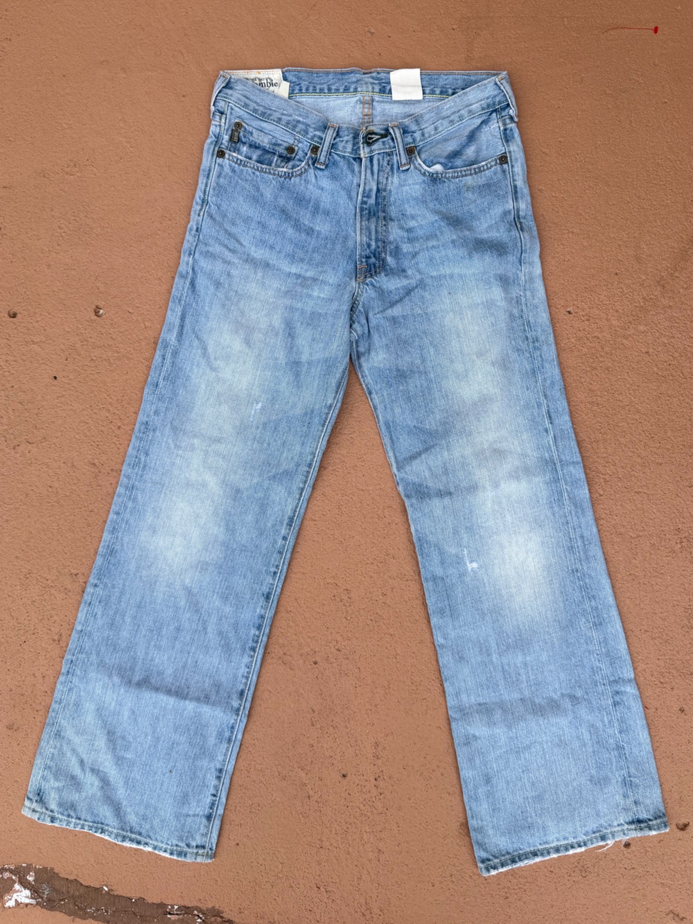 Vintage Abercrombie & Fit h Hand Crafted Light Blue Boyfriend Straight Jeans